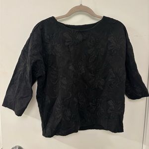Massimo Dutti embroidered top (small)